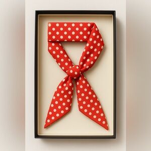 Classic Red & White Polka Dot Versatile Scarf